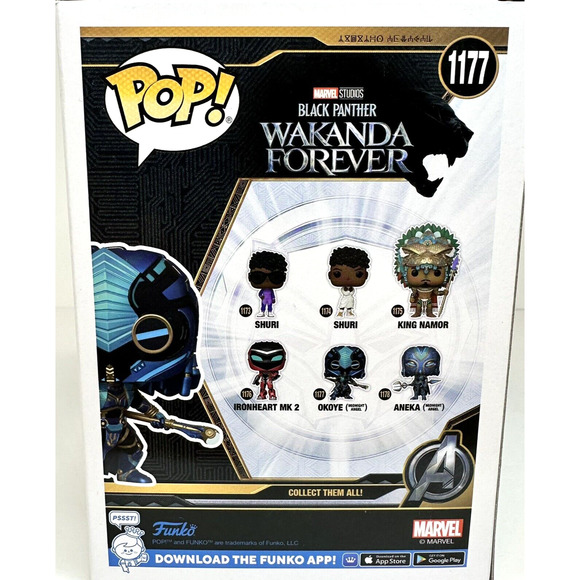 Funko Pop! OKOYE Midnight‎ Angel Marvel Black Panther Wakanda Forever 1177 NEW - Picture 4 of 9
